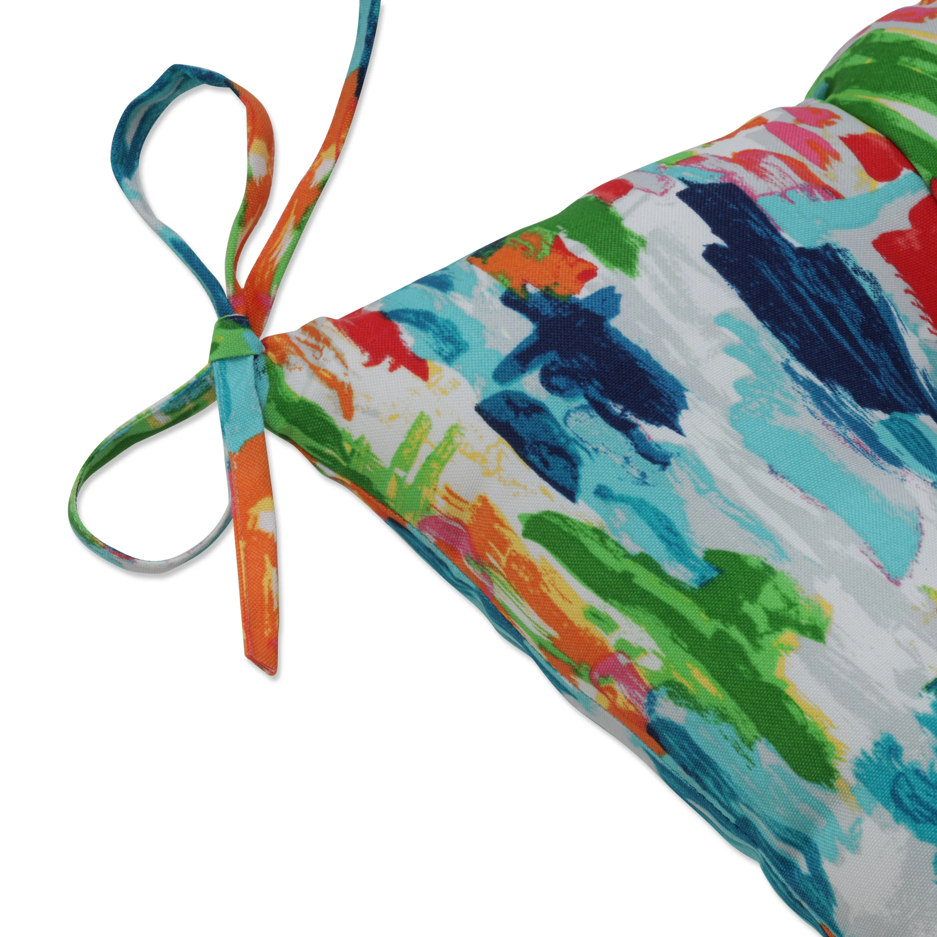 Abstract Reflections Multi Square Tufted Seat Cushions