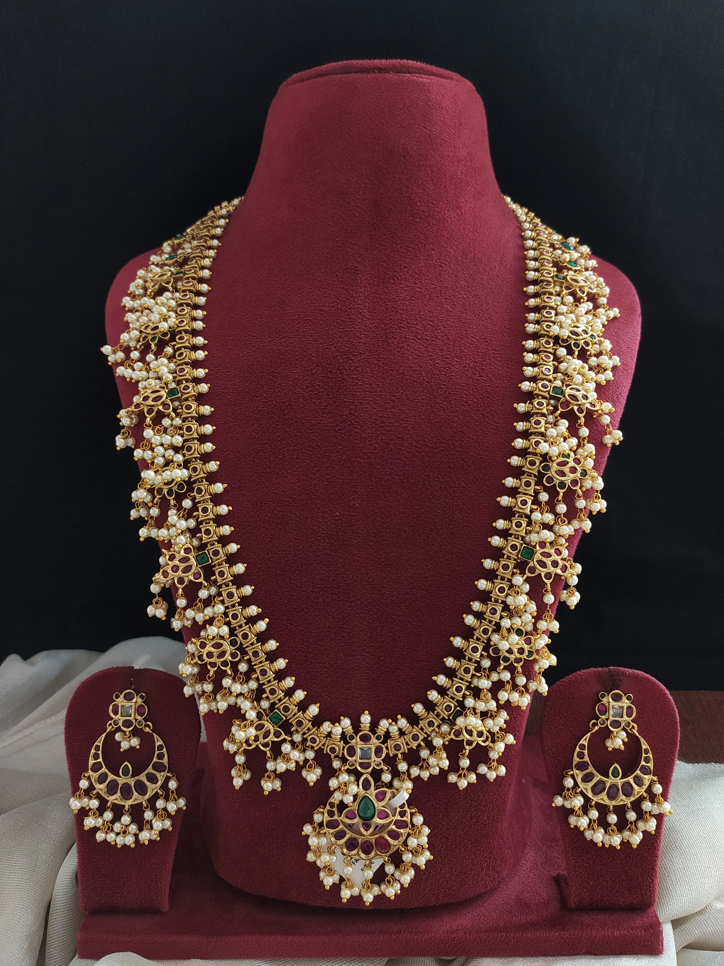 Antique Guttapusalu Long Haram Set