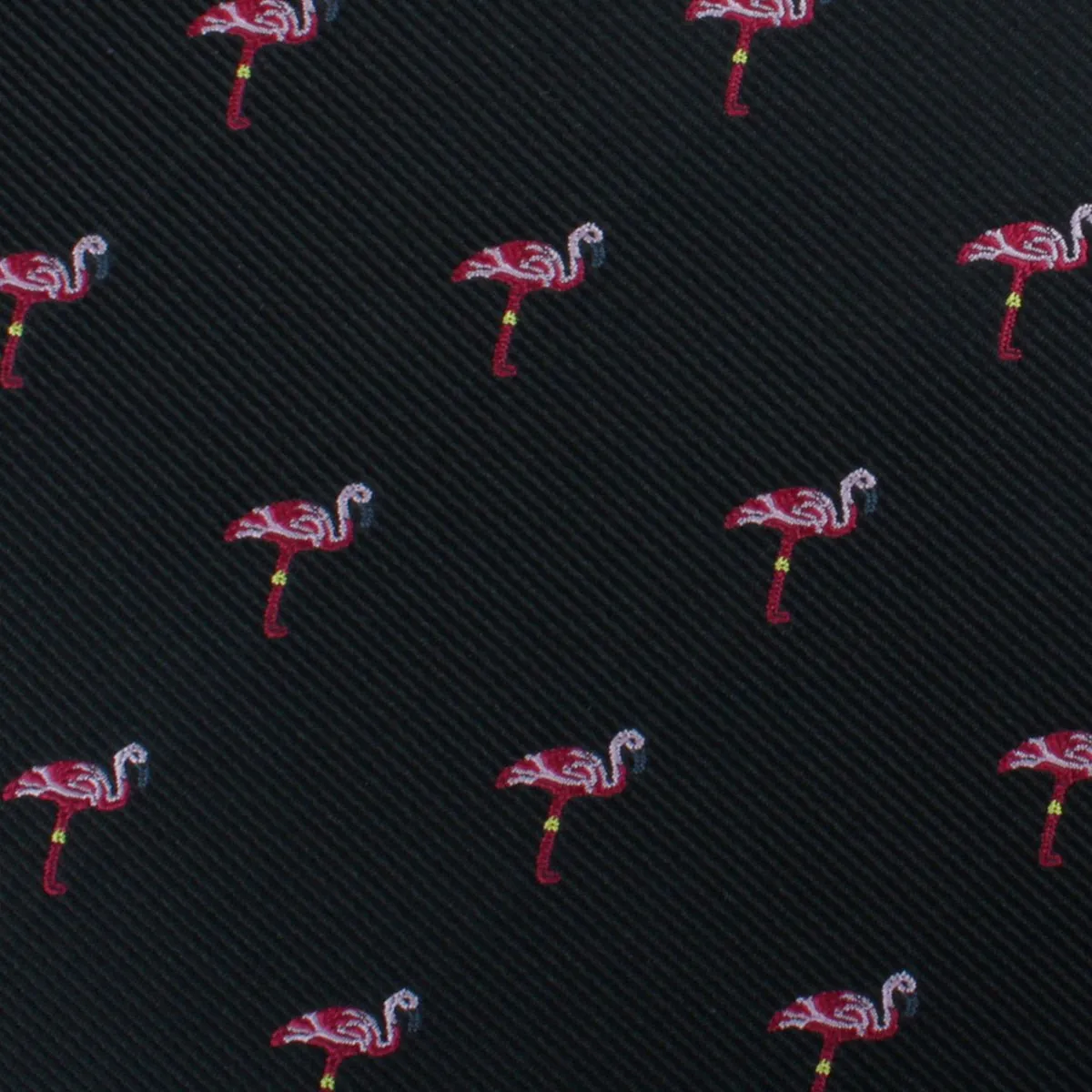 Aruba Island Black Flamingo Necktie