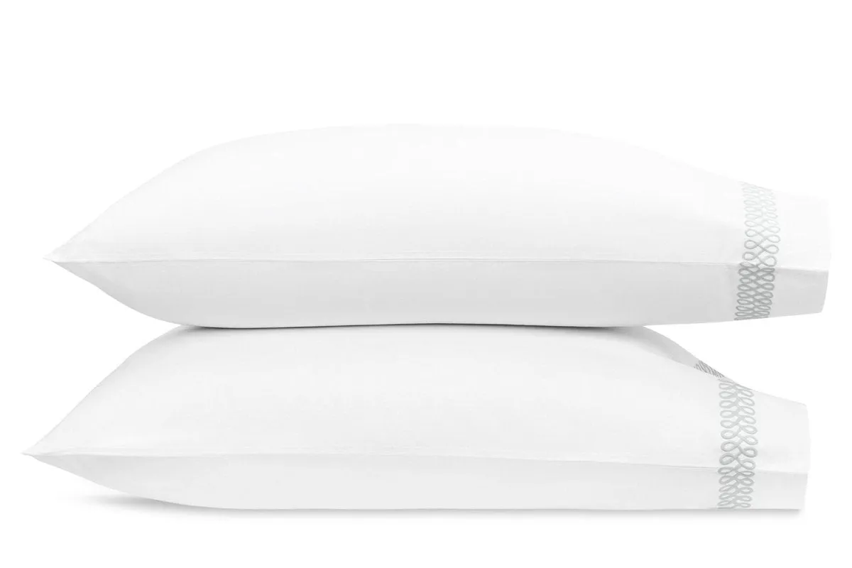 Astor Braid Silver Bedding Matouk Schumacher