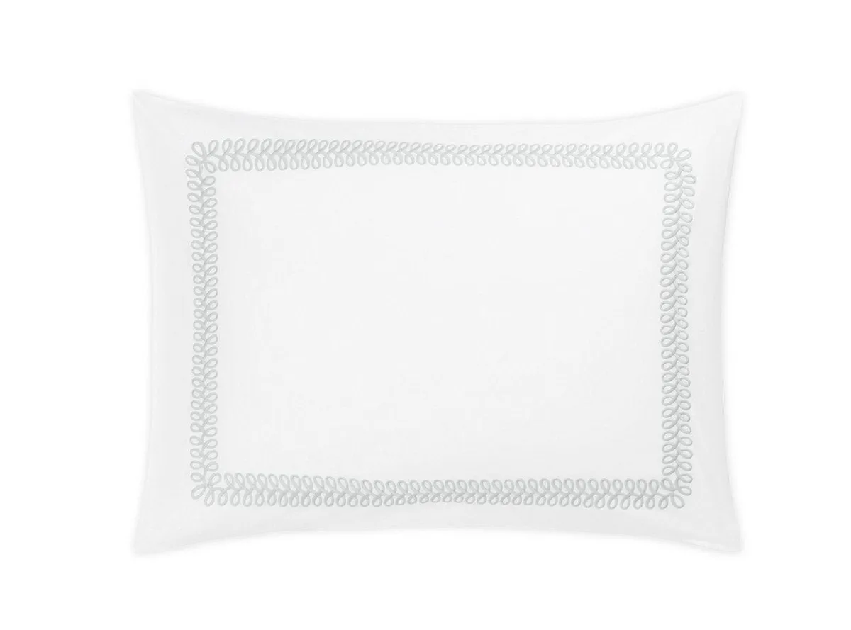 Astor Braid Silver Bedding Matouk Schumacher