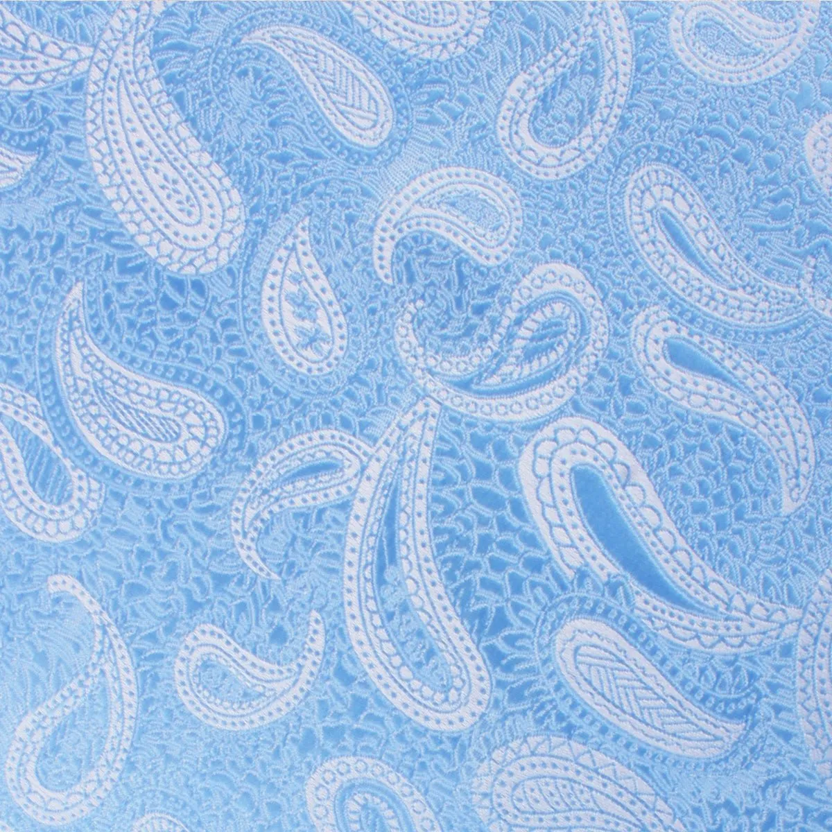 Baby Blue Teardrop Paisley Skinny Tie