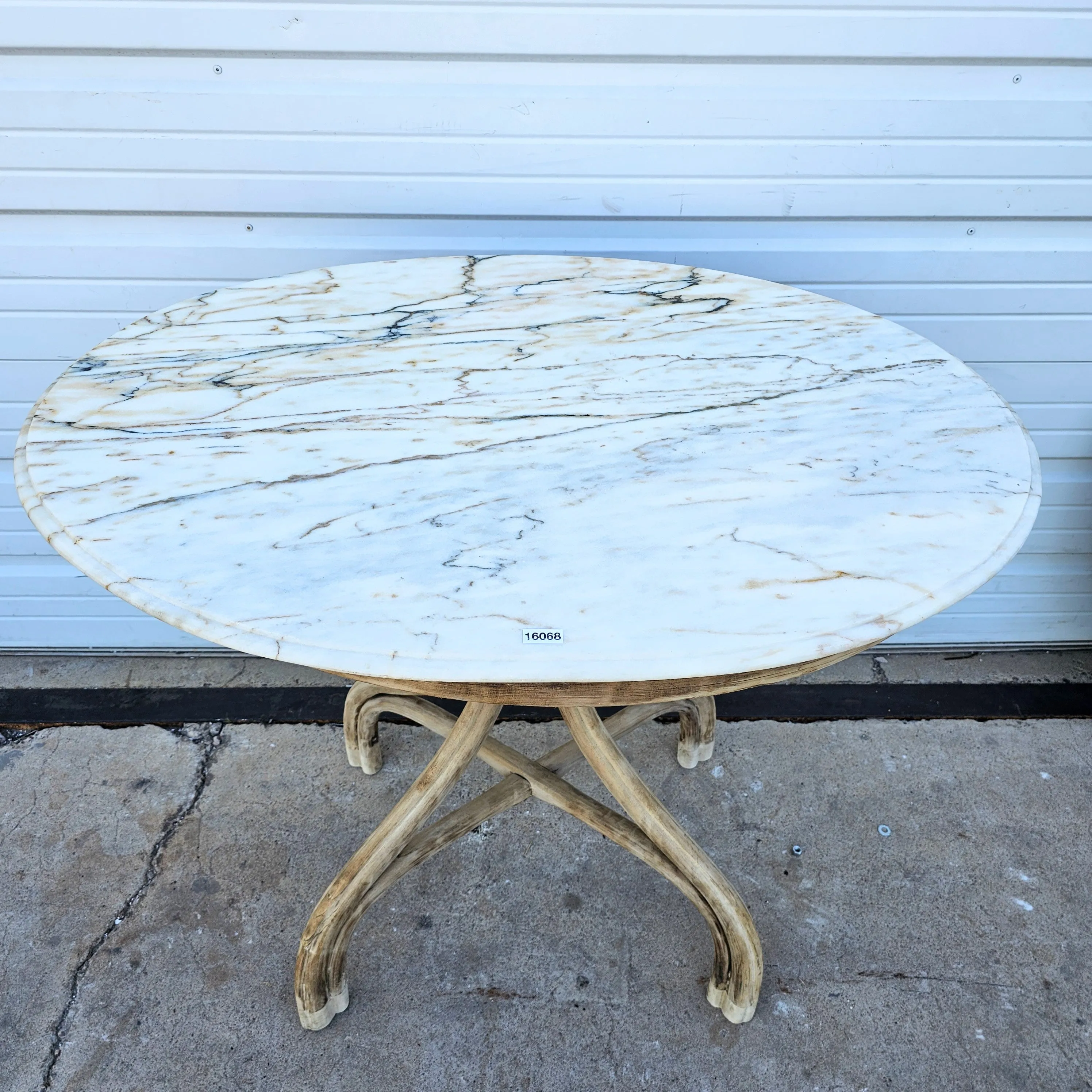 Bentwood Table w/Marble Top