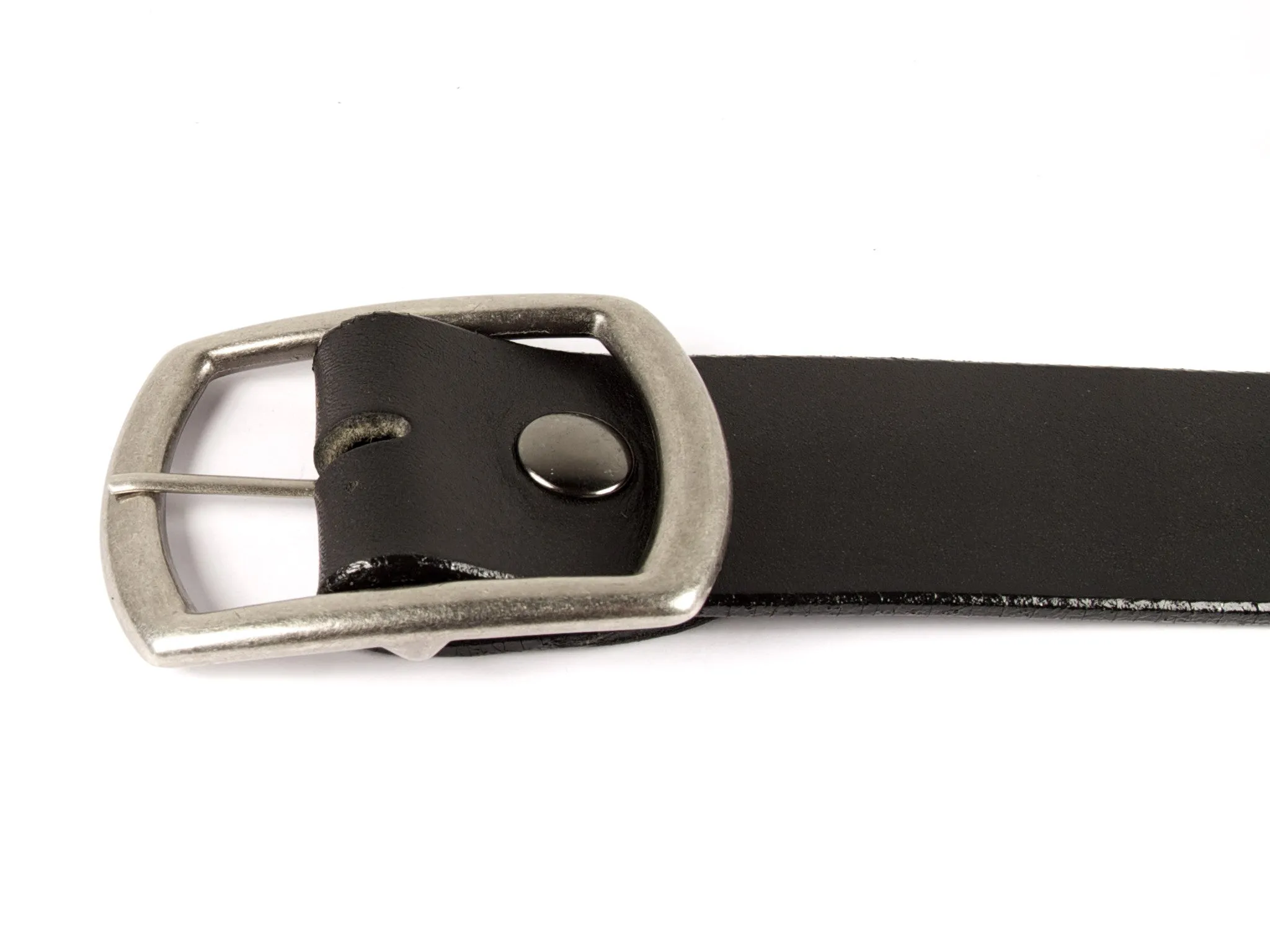 Black Latigo Wide Leather Belt