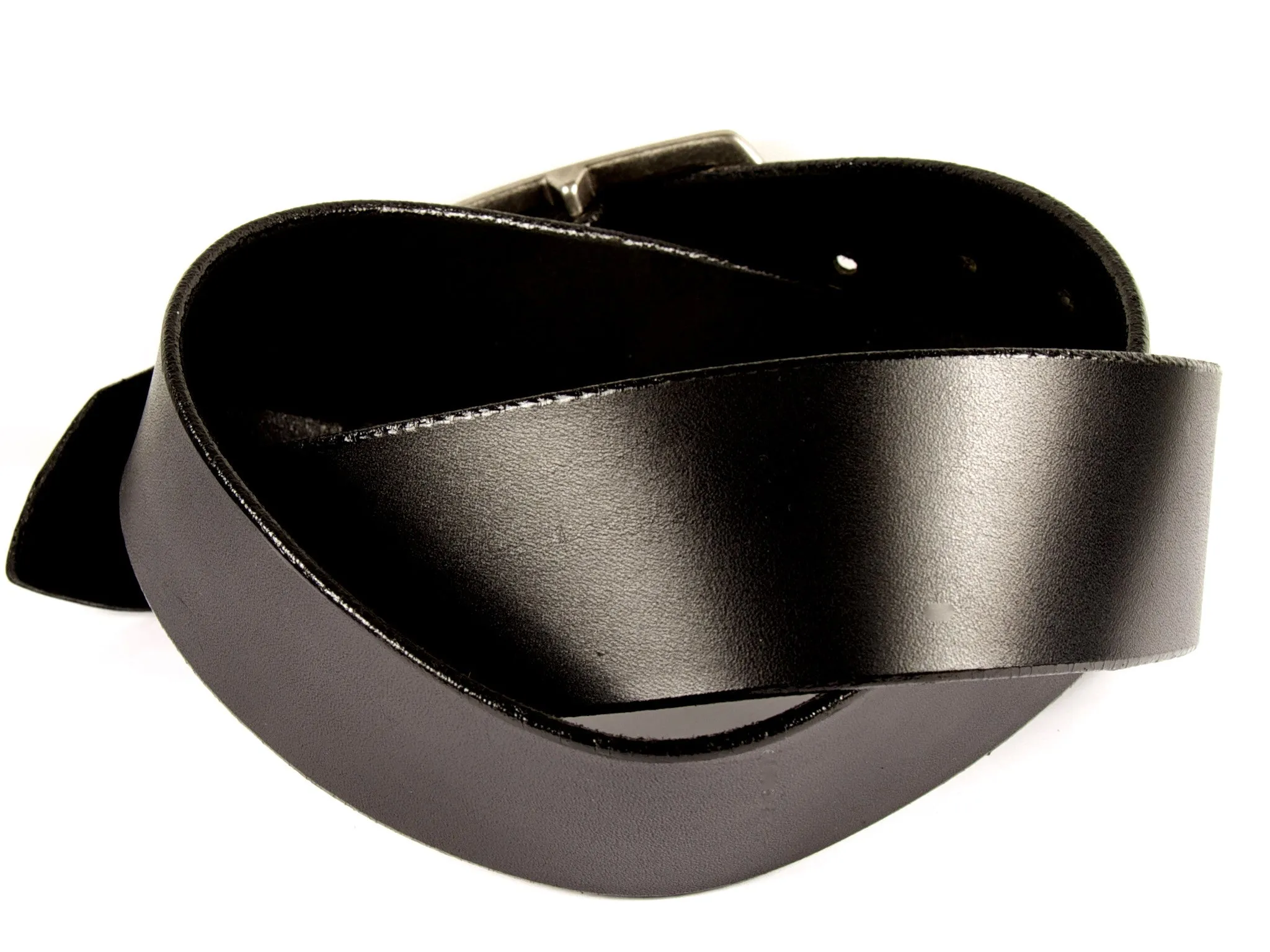 Black Latigo Wide Leather Belt