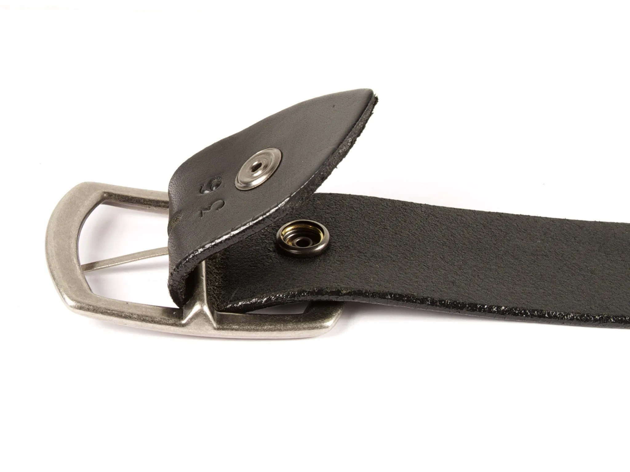 Black Latigo Wide Leather Belt