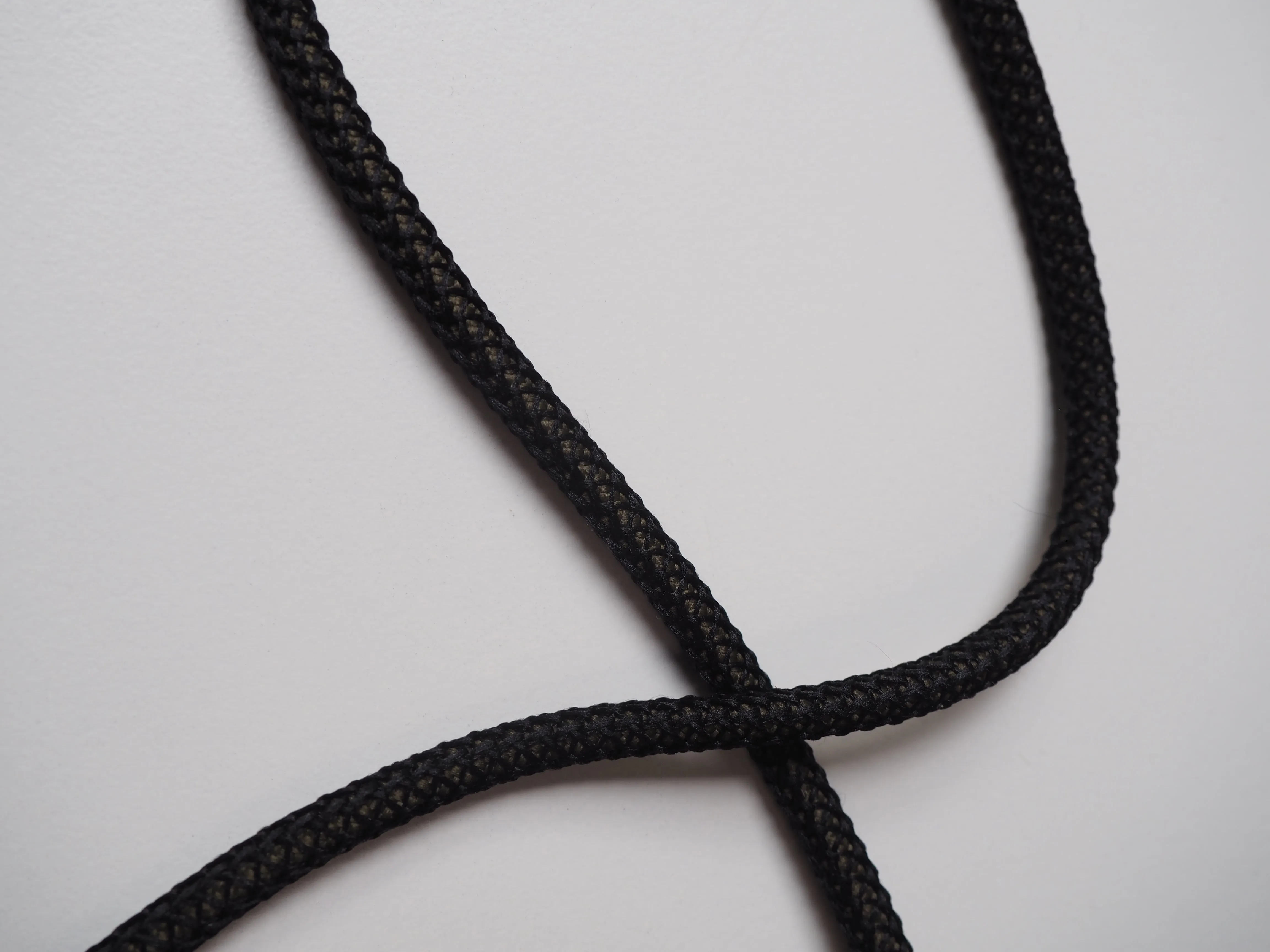 Black   Moss Net Braided Cord 6mm