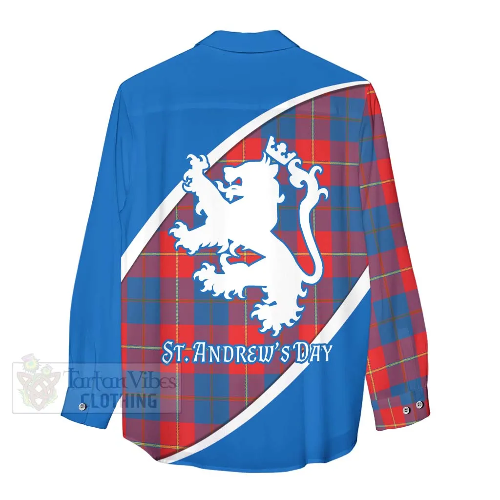 Blane Family Crest Tartan Women's Casual Shirt Celebrate Saint Andrew's Day in Style