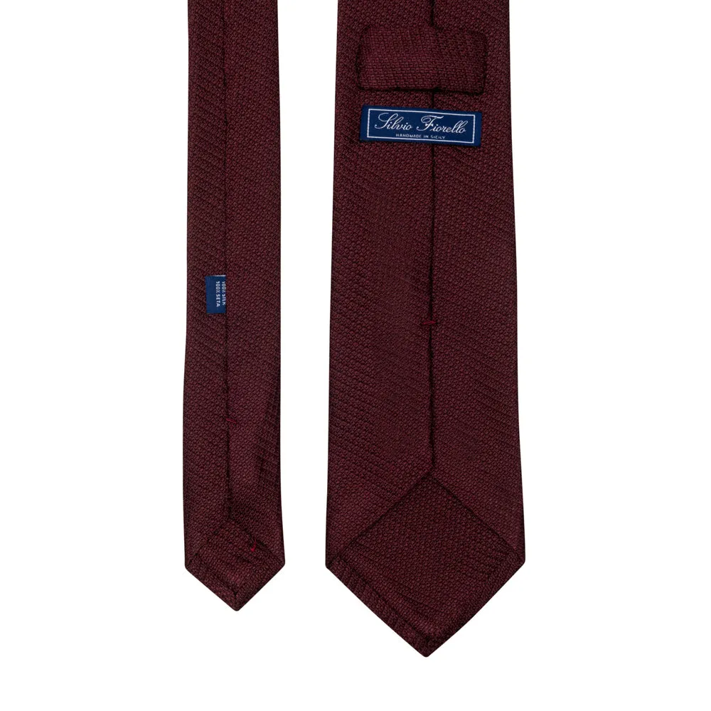 Burgundy Grenadine Silk Tie