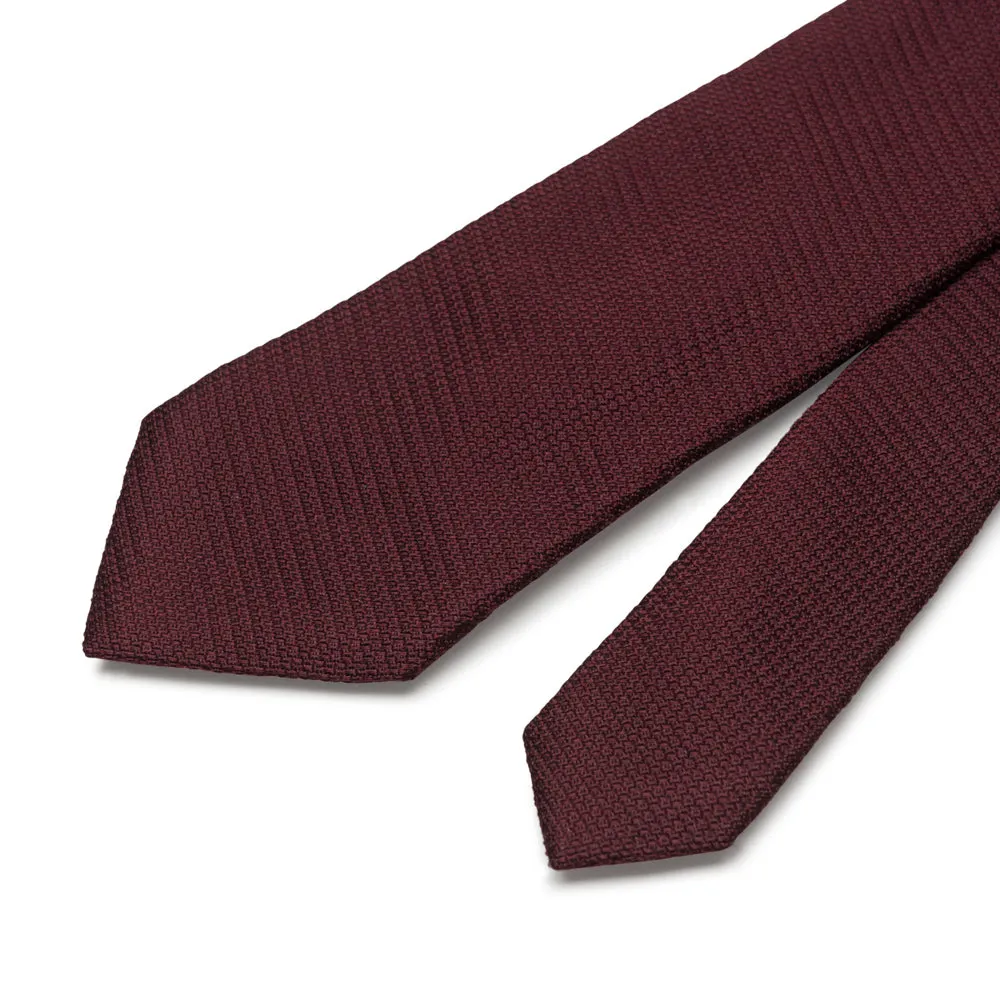 Burgundy Grenadine Silk Tie