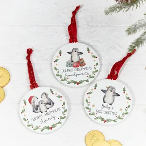 Ceramic First Christmas hanging decoration (3 styles)