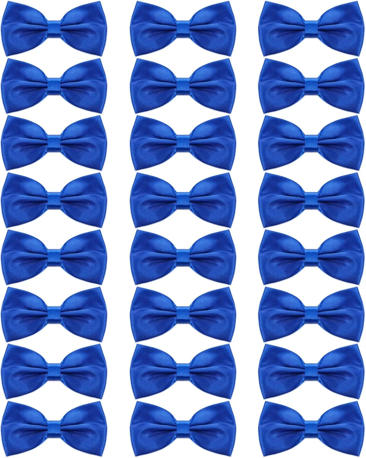 Geyoga 24 Pieces Men's Bow Ties Formal Satin Solid with Adjustable Neck Band Bow Ties for Men