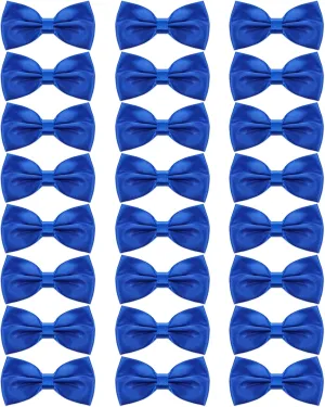 Geyoga 24 Pieces Men's Bow Ties Formal Satin Solid with Adjustable Neck Band Bow Ties for Men