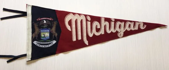 Hand Made Vintage Felt Pennants 12 x 32