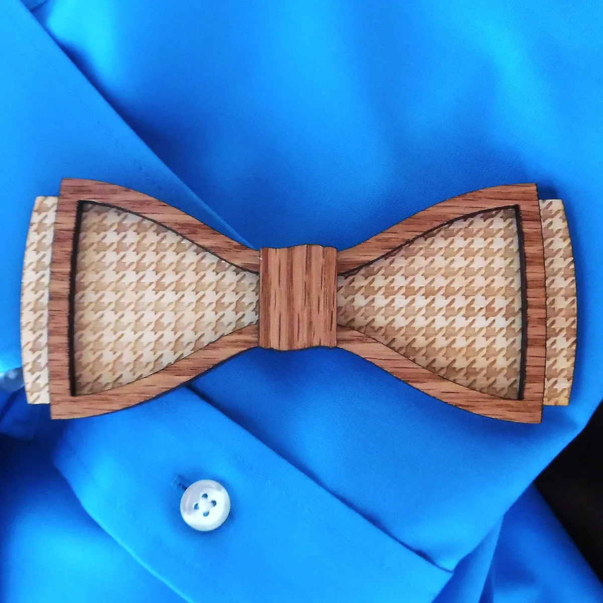 Houndstooth - Thistle Shaped Bow Tie