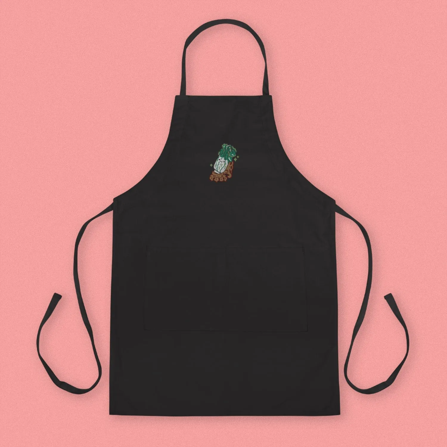 Jadeite Cabbage (Bok Choy) Embroidered Apron