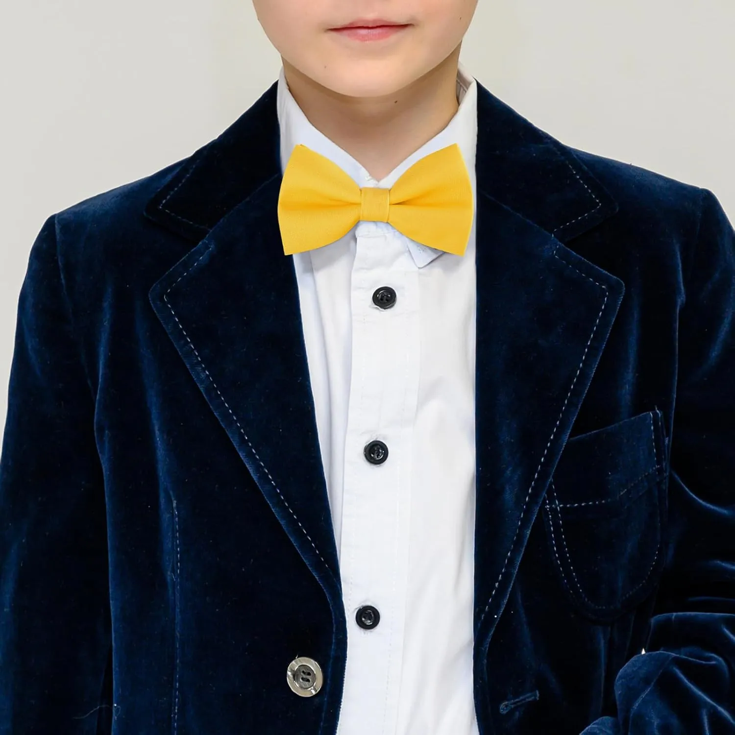 Kajeer Classic Pre-Tied Mens Bow Ties Formal Adjustable Solid Tuxedo Bowtie for for Adults & Children