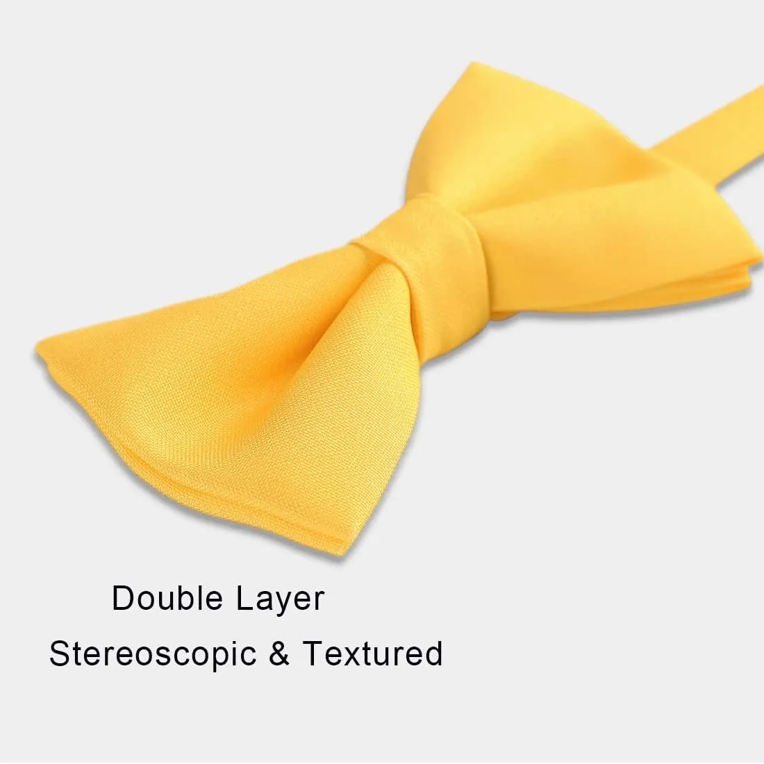Kajeer Classic Pre-Tied Mens Bow Ties Formal Adjustable Solid Tuxedo Bowtie for for Adults & Children