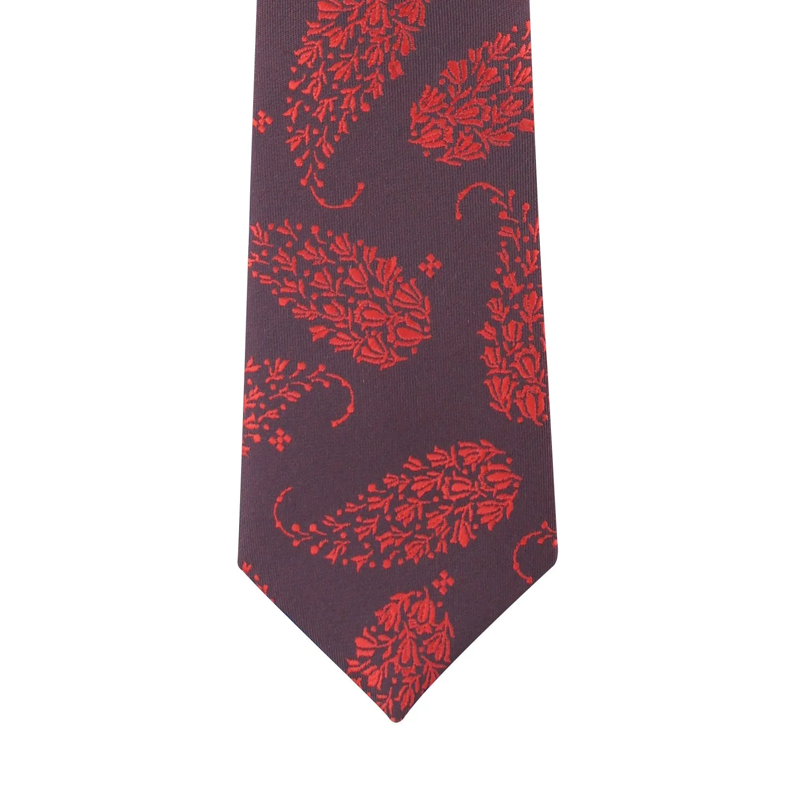 Kovove The Twining Paisley Maroon Necktie and Pocket Square Gift Box