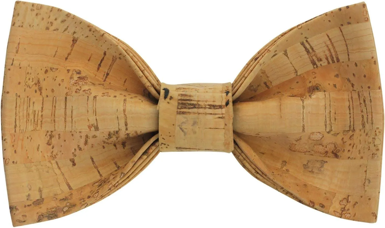Large Butterfly Cork Bow Tie with Adjustable Neckband