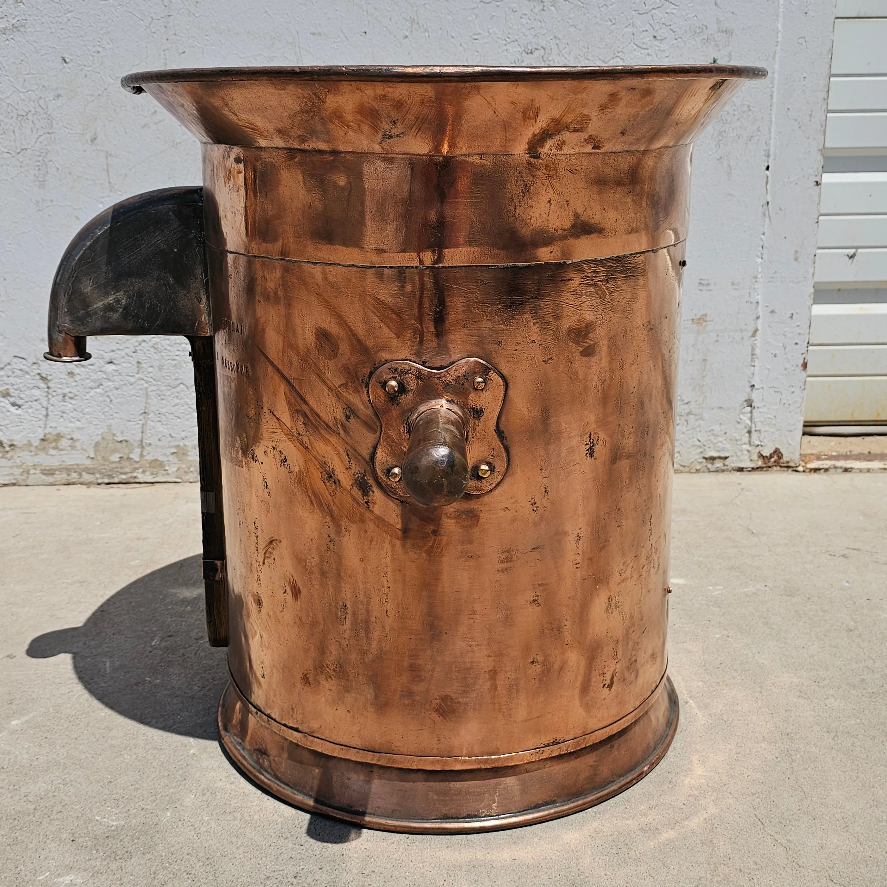 Large French Copper Wine Pitcher