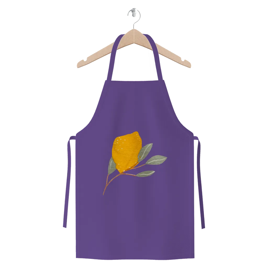 Lemon and Leaves Premium Jersey Apron