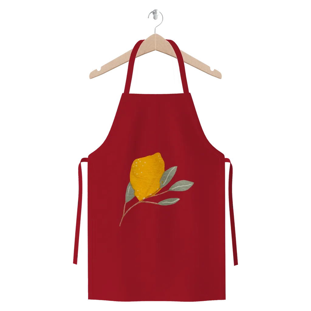 Lemon and Leaves Premium Jersey Apron