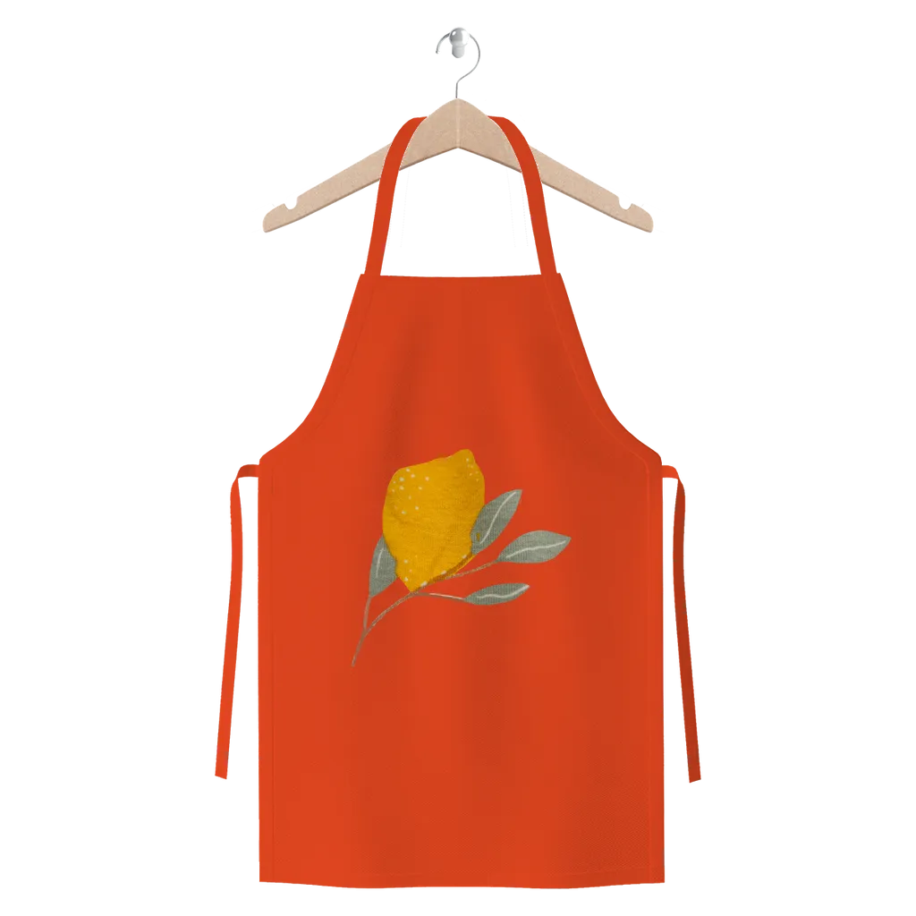 Lemon and Leaves Premium Jersey Apron