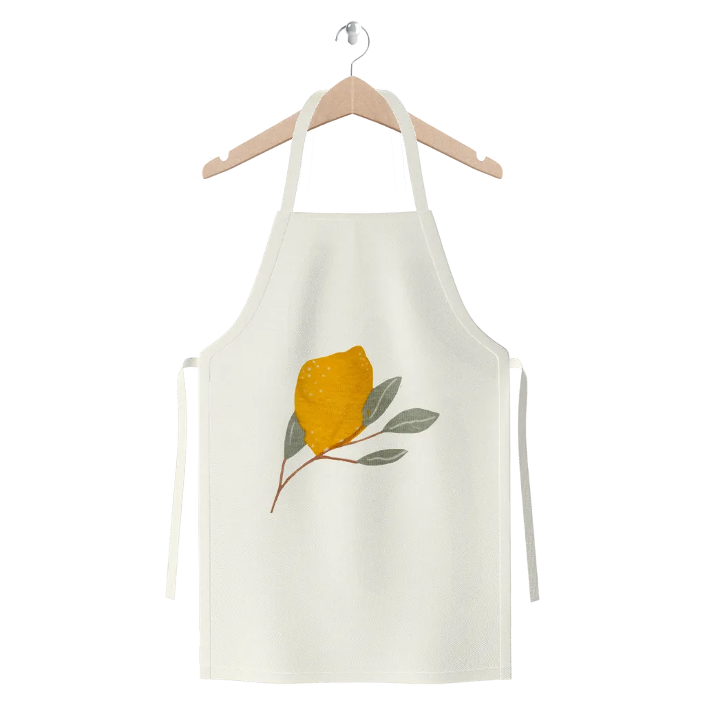 Lemon and Leaves Premium Jersey Apron