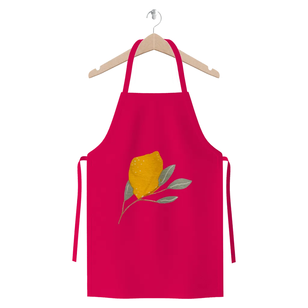 Lemon and Leaves Premium Jersey Apron