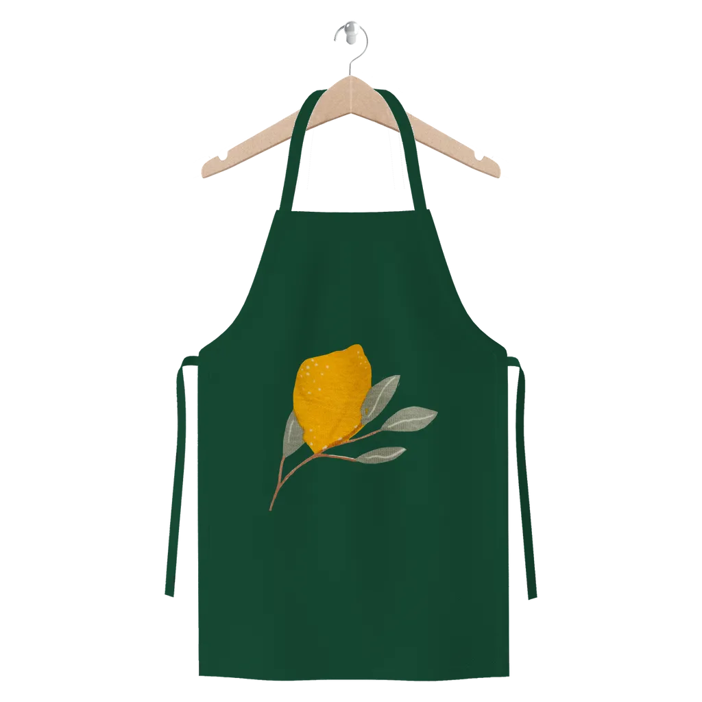 Lemon and Leaves Premium Jersey Apron