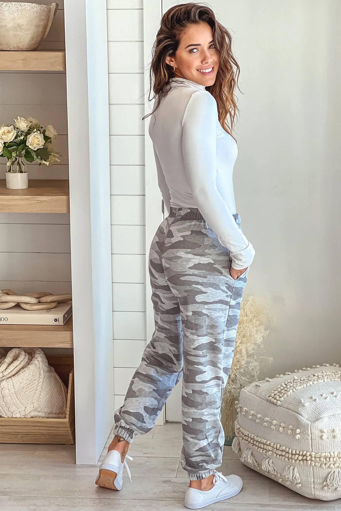Light Gray Camo Joggers