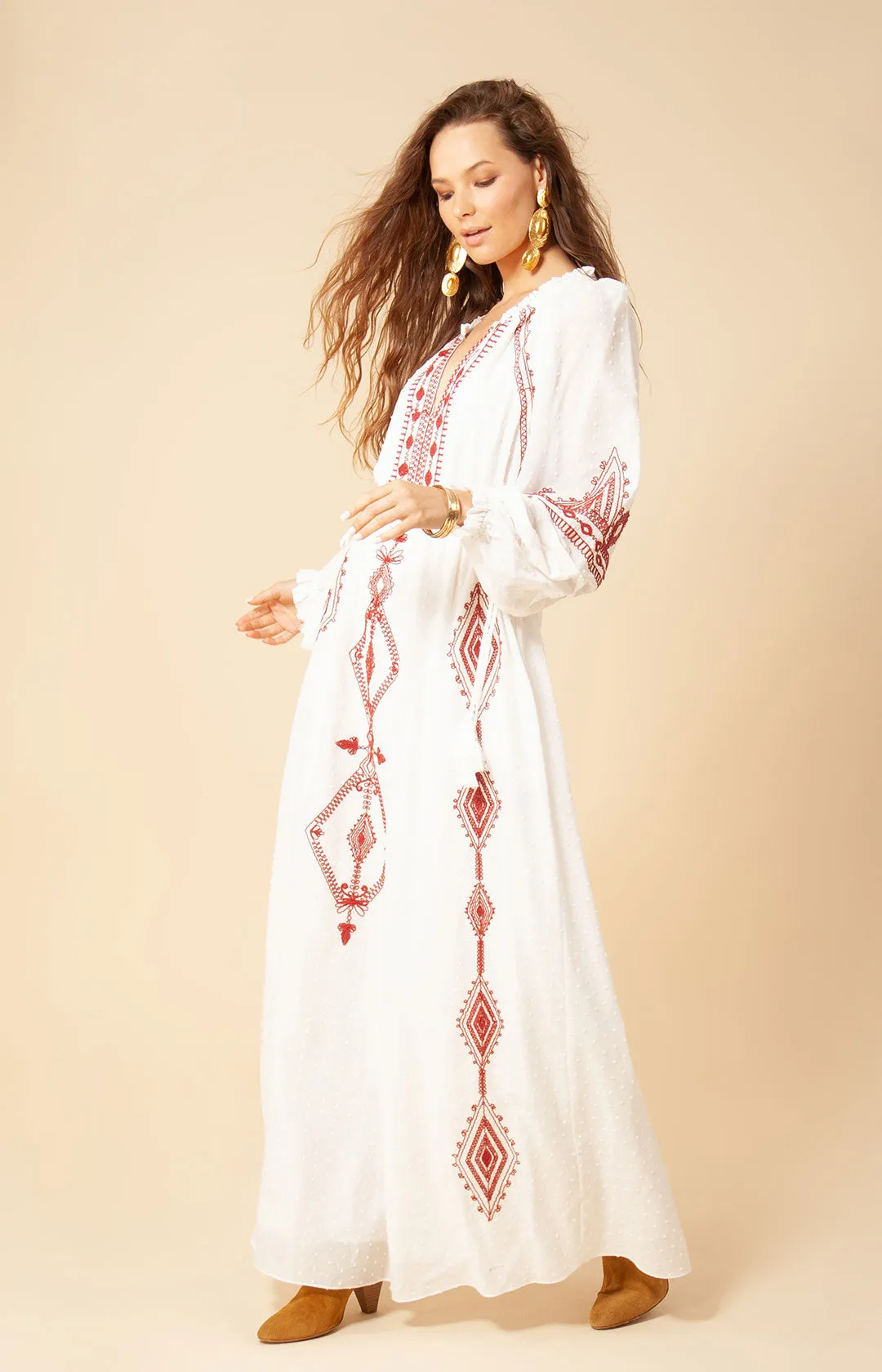 Lily Embroidered Maxi Dress