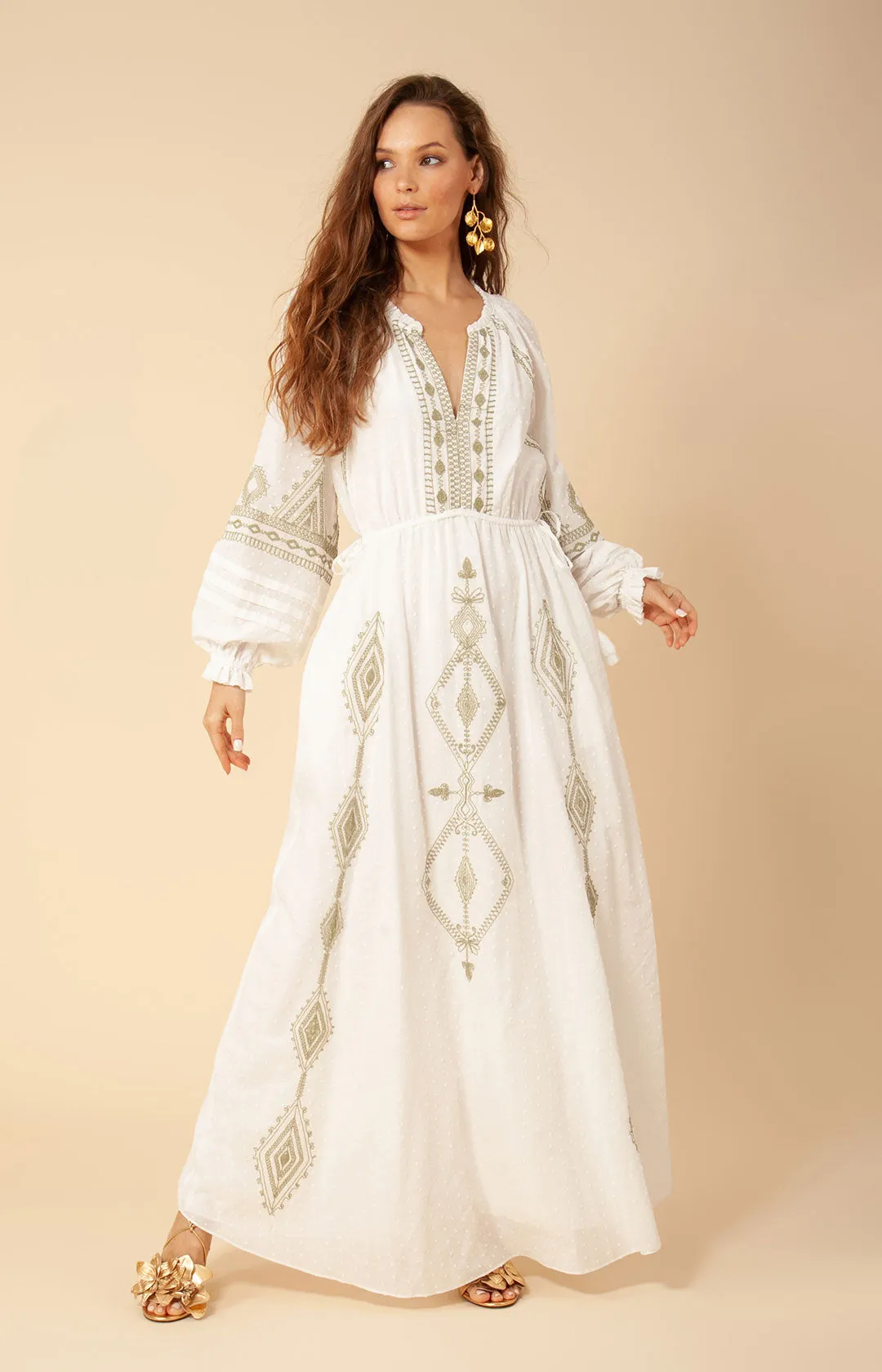 Lily Embroidered Maxi Dress