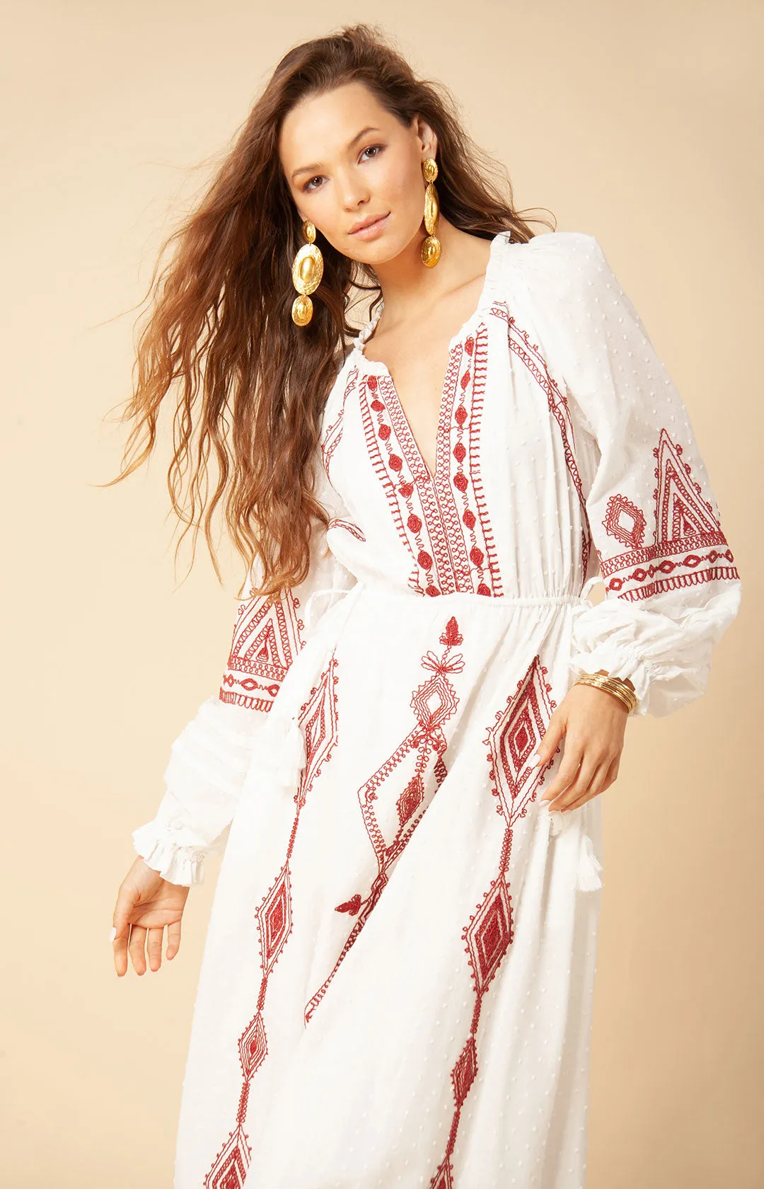 Lily Embroidered Maxi Dress