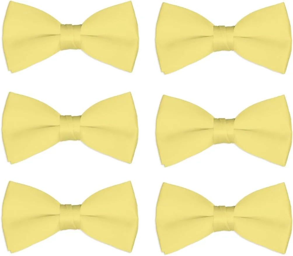 Men's Bow Tie Wholesale 6 Pack Wedding Ties Pre-Tied Formal Tuxedo Bowties
