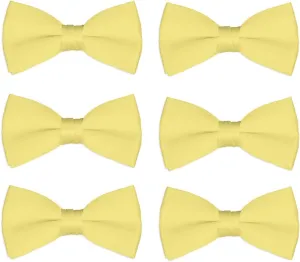 Men's Bow Tie Wholesale 6 Pack Wedding Ties Pre-Tied Formal Tuxedo Bowties