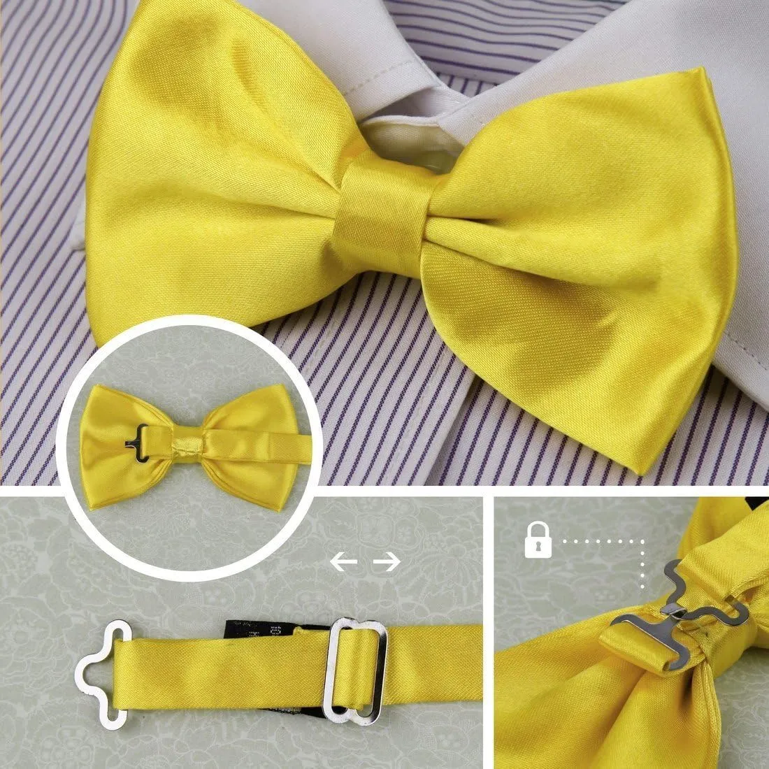 Men's Bow Tie Wholesale 6 Pack Wedding Ties Pre-Tied Formal Tuxedo Bowties