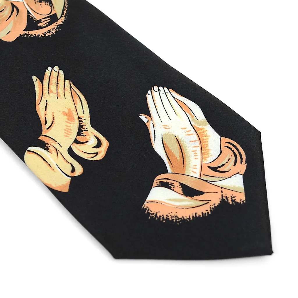 Men's  Novelty  Necktie Prayer Hands Tie NV2809