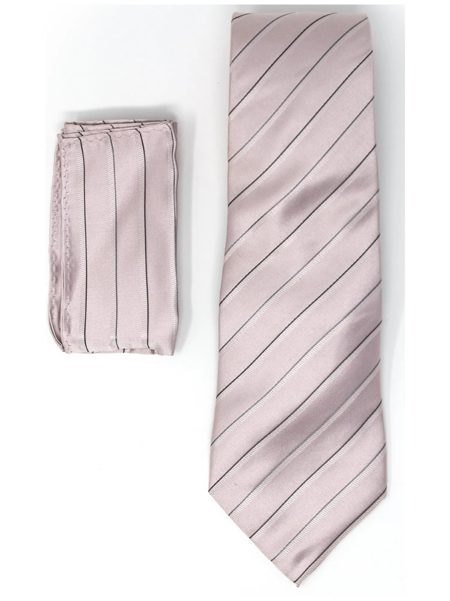 Men's Silk Woven Wedding Neck Tie With Handkerchief