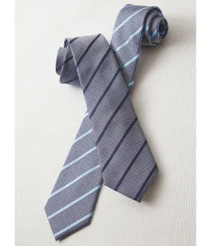 Mens Single Contrast Stripe Tie