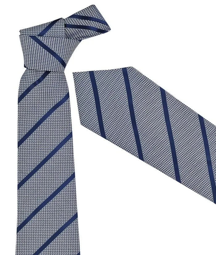Mens Single Contrast Stripe Tie