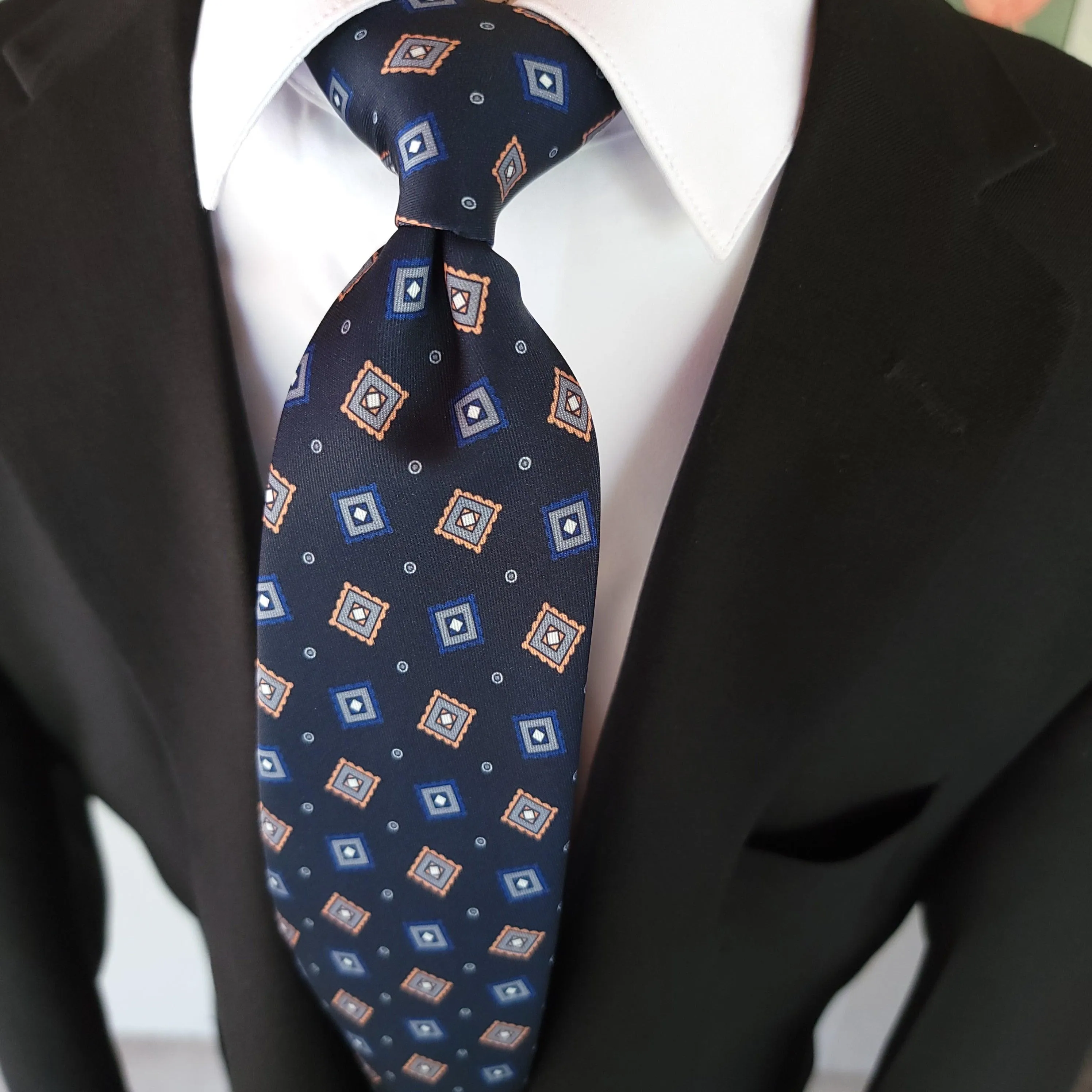 Navy Blue Dot Tie