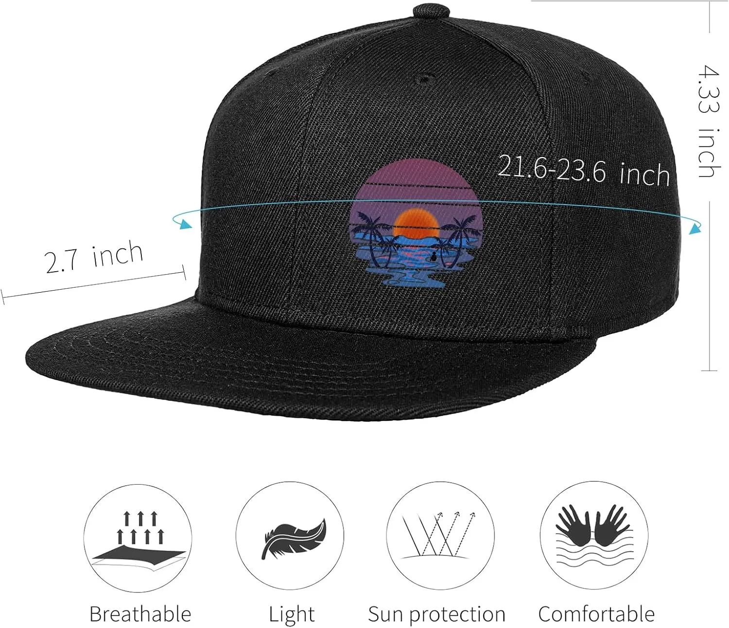 Negi Snapback Hats for Men Black Adjustable Trucker for Dad from Boy Cap Adjustable Skull Baseball Cap