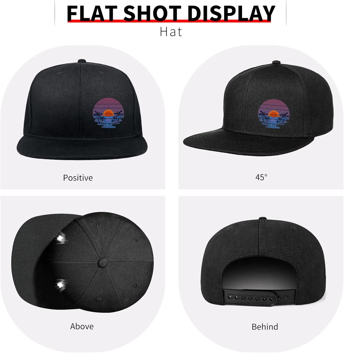 Negi Snapback Hats for Men Black Adjustable Trucker for Dad from Boy Cap Adjustable Skull Baseball Cap