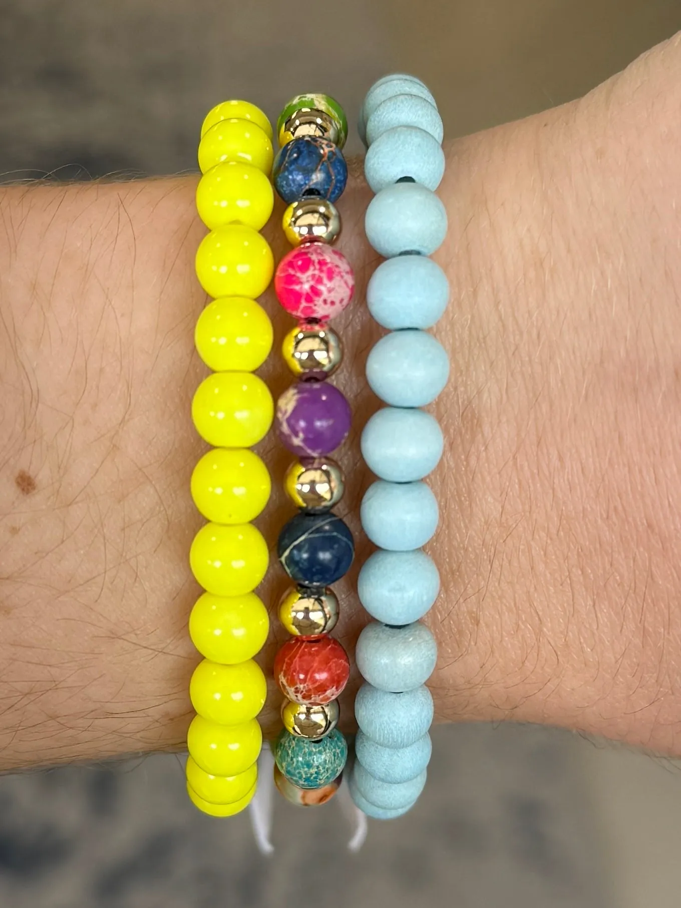 Neon Yellow 6mm Bracelet