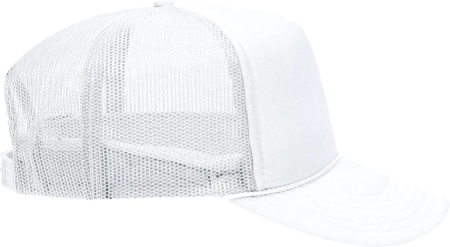 OTTO Wholesale 12 x Polyester Foam Front 5 Panel High Crown Mesh Back Trucker Hat - (12 Pcs)