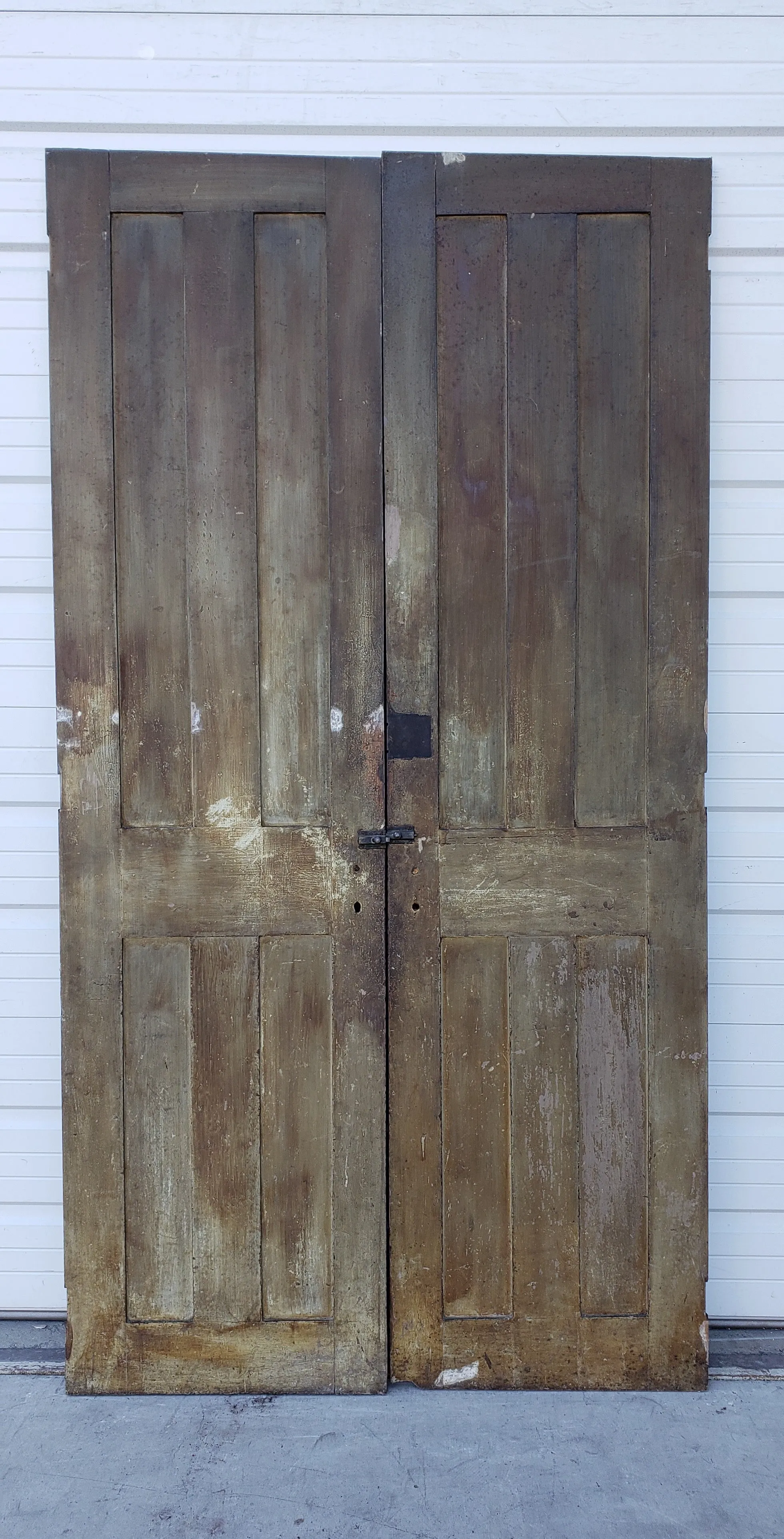 Pair of 4 Panel Solid Wood Antique Doors