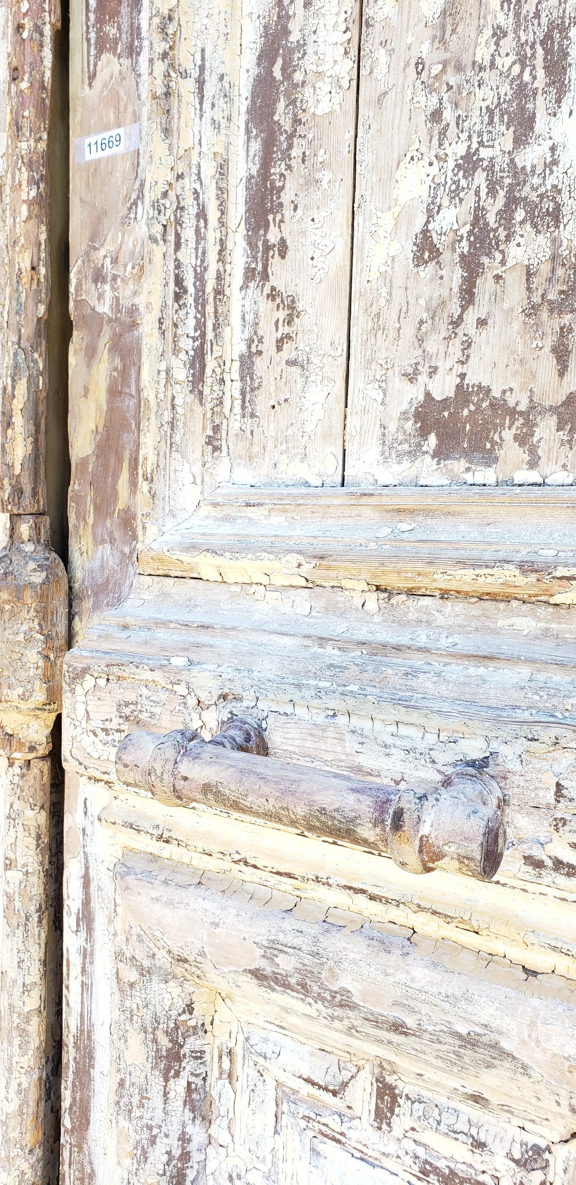 Pair of Distressed Wood Carved Antique Doors