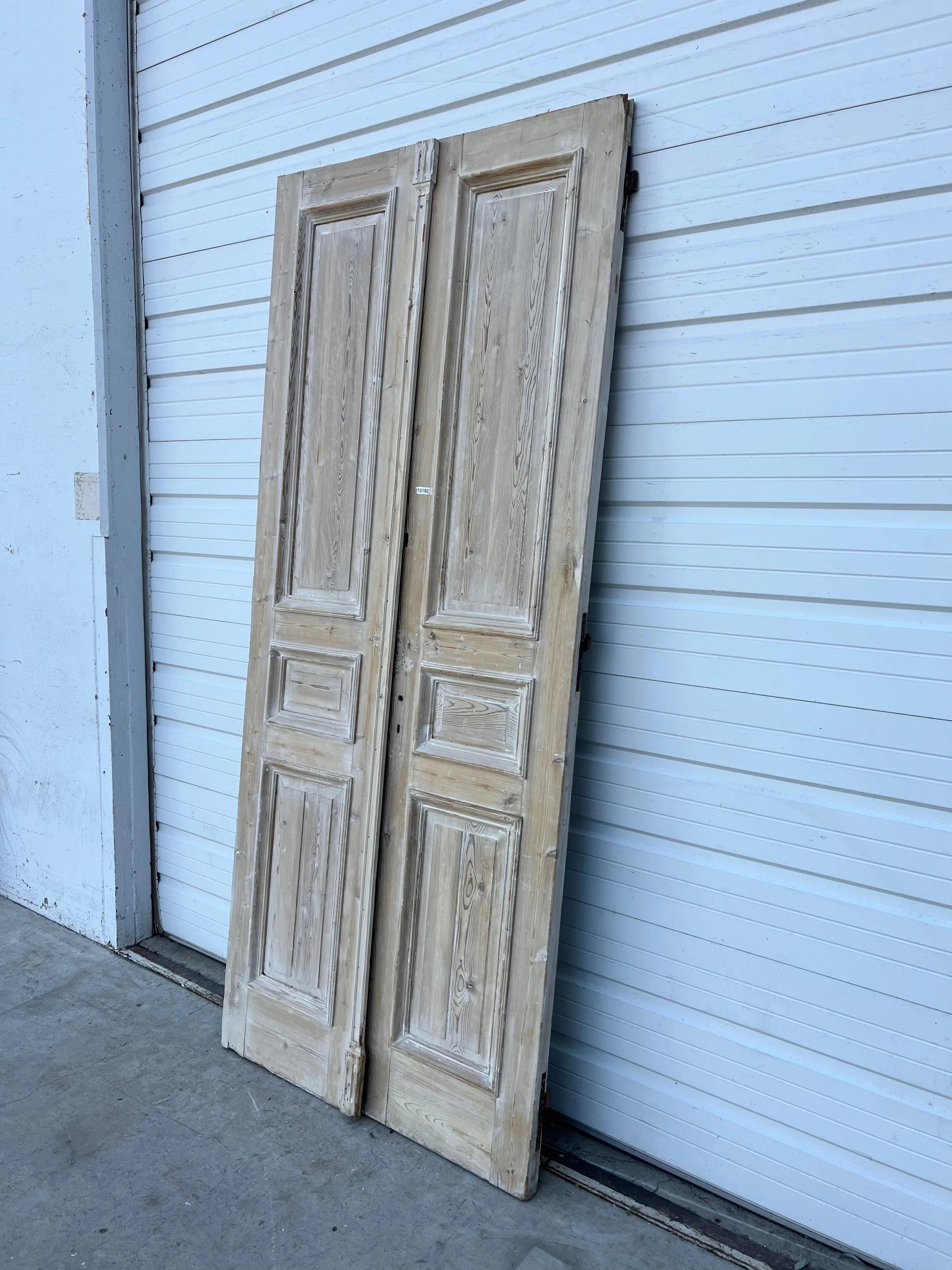 Pair of Washed Antique Wood Panel Doors